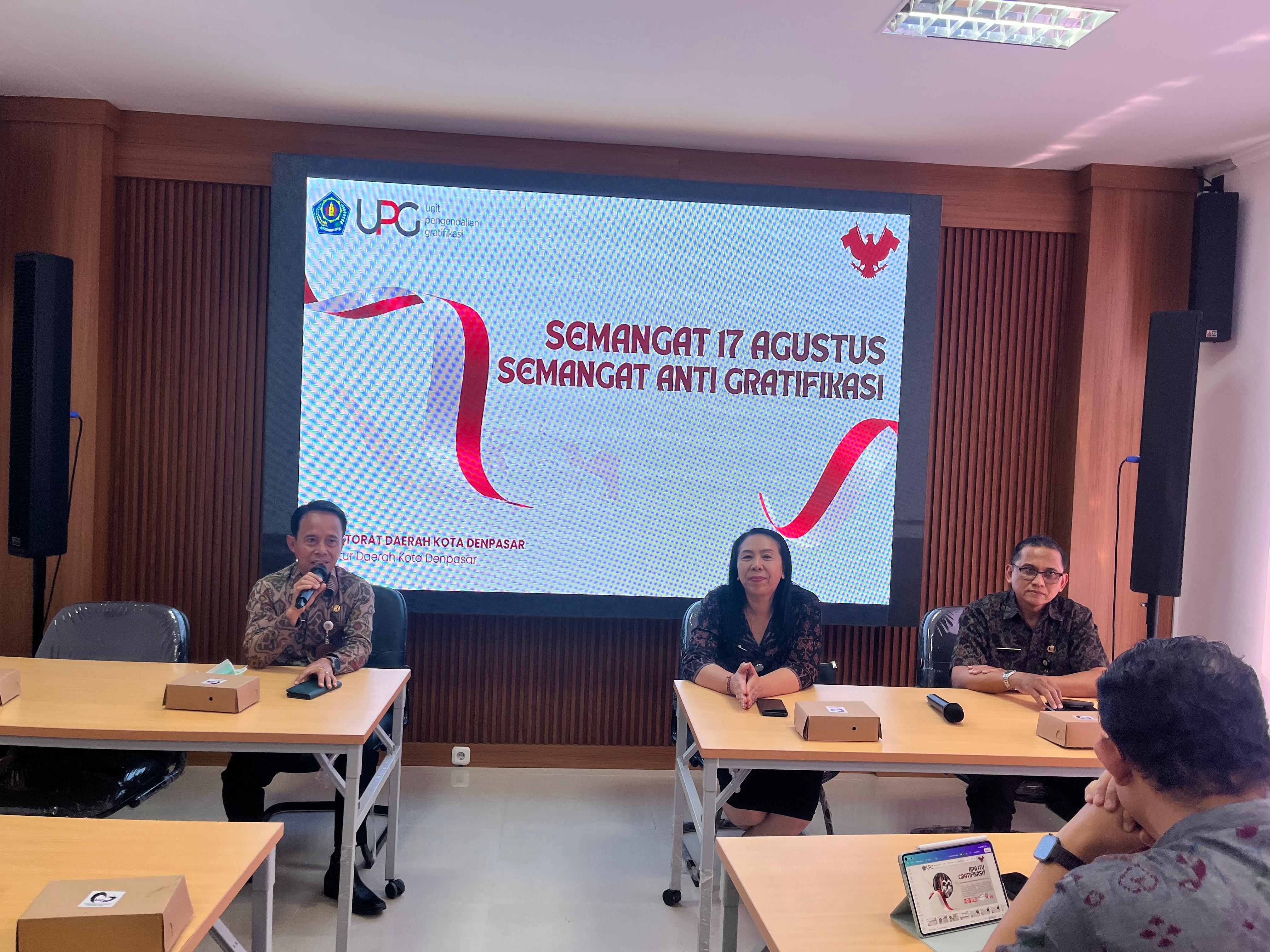 Sosialisasi Anti Gratifikasi dari Inspektorat Kota Denpasar